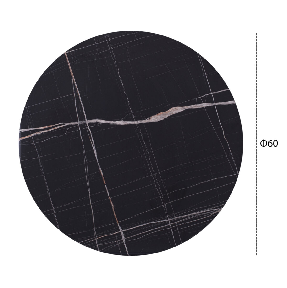 ΕΠΙΦΑΝΕΙΑ ΤΡΑΠΕΖΙΟΥ 741 WERZALIT Φ60Χ2.5εκ. ΜΑΥΡΟ ΜΑΡΜΑΡΟ LH10.5227.13 - Image 2