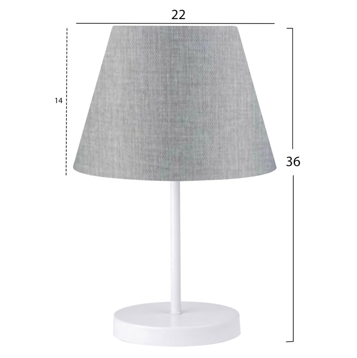 ΦΩΤΙΣΤΙΚΟ ΕΠΙΤΡΑΠΕΖΙΟ LH10.7603.01 ΛΕΥΚΟ-ΓΚΡΙ - Image 2