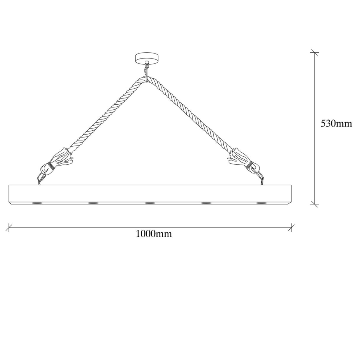 ΦΩΤΙΣΤΙΚΟ ΟΡΟΦΗΣ 5ΦΩΤΟ ΞΥΛΙΝΟ ΜΕ ΣΧΟΙΝΙ LH10.7263 100Χ7Χ53 εκ. - Image 2