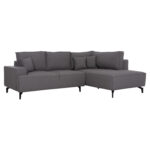 ΓΩΝΙΑΚΟΣ ΚΑΝΑΠΕΣ-ΚΡΕΒΑΤΙ ΜΕ ΑΠΟΘ.ΧΩΡΟ SAFFIRA LH10.3303.01R ΓΚΡΙ ΥΦΑΣΜΑ 270x195x100Υεκ.