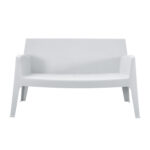 ΚΑΝΑΠΕΣ 2-ΘΕΣΙΟΣ ΠΟΛΥΠΡΟΠΥΛΕΝΙΟΥ SLEEK LH10.6366.01 ΧΡΩΜΑ ΛΕΥΚΟ 133x68x73Υεκ. - Image 2