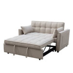 ΚΑΝΑΠΕΣ ΚΡΕΒΑΤΙ 2-ΘΕΣΙΟΣ BORG LH10.3289.03 ΜΠΕΖ ΥΦΑΣΜΑ 140x75x89Υεκ - Image 2