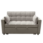 ΚΑΝΑΠΕΣ ΚΡΕΒΑΤΙ 2-ΘΕΣΙΟΣ BORG LH10.3289.03 ΜΠΕΖ ΥΦΑΣΜΑ 140x75x89Υεκ