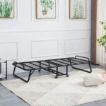 ΚΡΕΒΑΤΙ-ΡΑΝΤΖΟ ΜΕ ΣΤΡΩΜΑ NETTI LH10.691.01 ΜΕΤΑΛΛΙΚΟ ΜΑΥΡΟ ΜΑΤ 190x76x30Υεκ. - Image 3