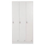 ΜΕΤΑΛΛΙΚΟΣ ΤΡΙΠΛΟΣ ΦΟΡΙΑΜΟΣ ΜΕ ΚΛΕΙΔΑΡΙΕΣ ALTONA LH10.5634.11 ΓΚΡΙ 90x45x185Υεκ. - Image 4