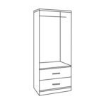 ΝΤΟΥΛΑΠΑ 2ΦΥΛΛΗ ME 2 ΣΥΡΤΑΡΙΑ REINA LH10.338.01 ZEBRANO 80Χ42Χ181εκ. - Image 2