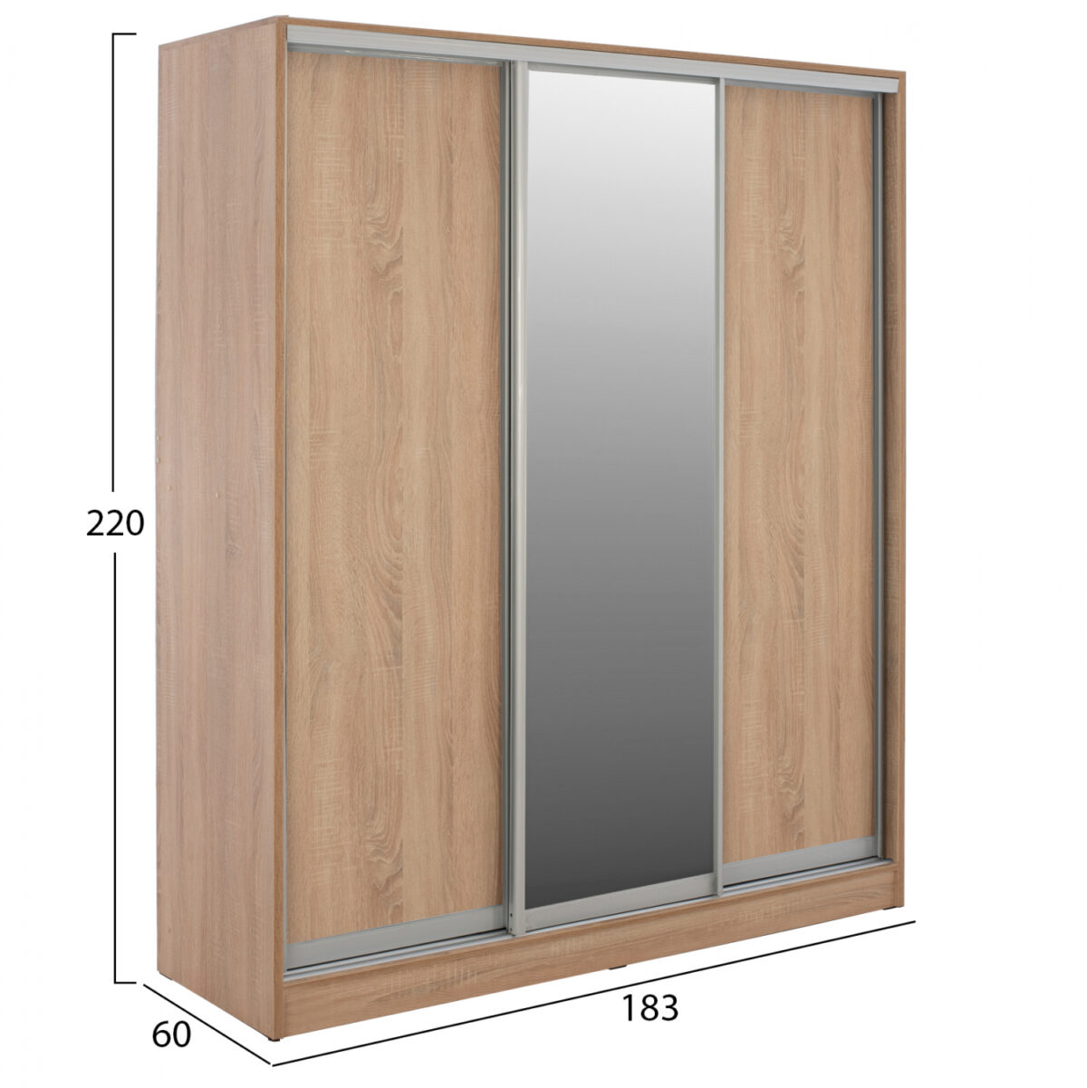 ΝΤΟΥΛΑΠΑ ΣΥΡΟΜΕΝΗ ADLER  ΜΕΛΑΜΙΝΗΣ SONAMA ΜΕ ΚΑΘΡΕΦΤΗ 3ΦΥΛΛΗ LH10.2461.01  183x60x220 εκ. - Image 2