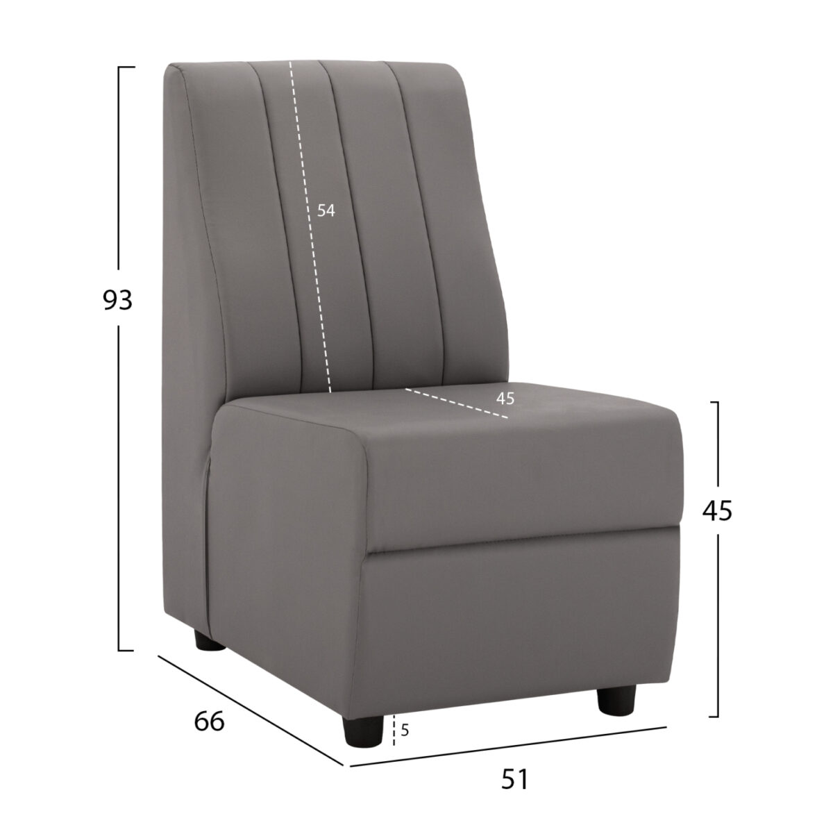 ΠΟΛΥΘΡΟΝΑ LANDON LH10.3162.10 ΑΠΟ ΤΕΧΝΟΔΕΡΜΑ ΣΕ ΓΚΡΙ ΑΠΟΧΡΩΣΗ 51x66x93Υ εκ. - Image 2