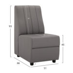 ΠΟΛΥΘΡΟΝΑ LANDON LH10.3162.10 ΑΠΟ ΤΕΧΝΟΔΕΡΜΑ ΣΕ ΓΚΡΙ ΑΠΟΧΡΩΣΗ 51x66x93Υ εκ. - Image 2