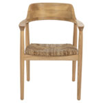 ΠΟΛΥΘΡΟΝΑ KINGSLEY LH10.9634.01 ΞΥΛΟ TEAK & ΨΑΘΑ ΣΕ ΦΥΣΙΚΟ ΧΡΩΜΑ 57,5x54x80Yεκ. - Image 3