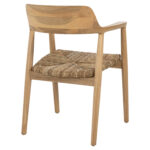 ΠΟΛΥΘΡΟΝΑ KINGSLEY LH10.9634.01 ΞΥΛΟ TEAK & ΨΑΘΑ ΣΕ ΦΥΣΙΚΟ ΧΡΩΜΑ 57,5x54x80Yεκ. - Image 5