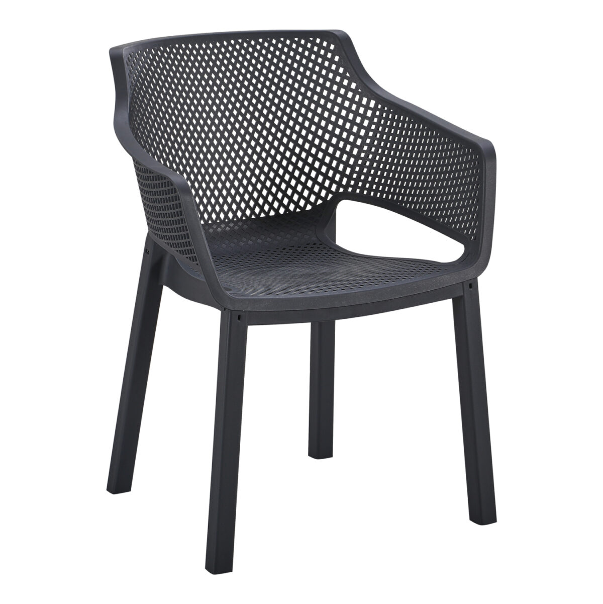 polythrona-polypropylenioy-fb9636802-may ΠΟΛΥΘΡΟΝΑ ΠΟΛΥΠΡΟΠΥΛΕΝΙΟΥ PEGGY LH10.6368.02 ΜΑΥΡΟ 60x55x79Υεκ - Image 1