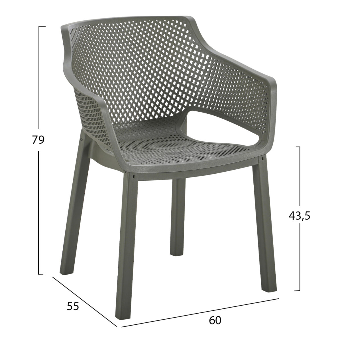 ΠΟΛΥΘΡΟΝΑ ΠΟΛΥΠΡΟΠΥΛΕΝΙΟΥ PEGGY LH10.6368.05 DARK OLIVE GREEN 60x55x79Υεκ - Image 2