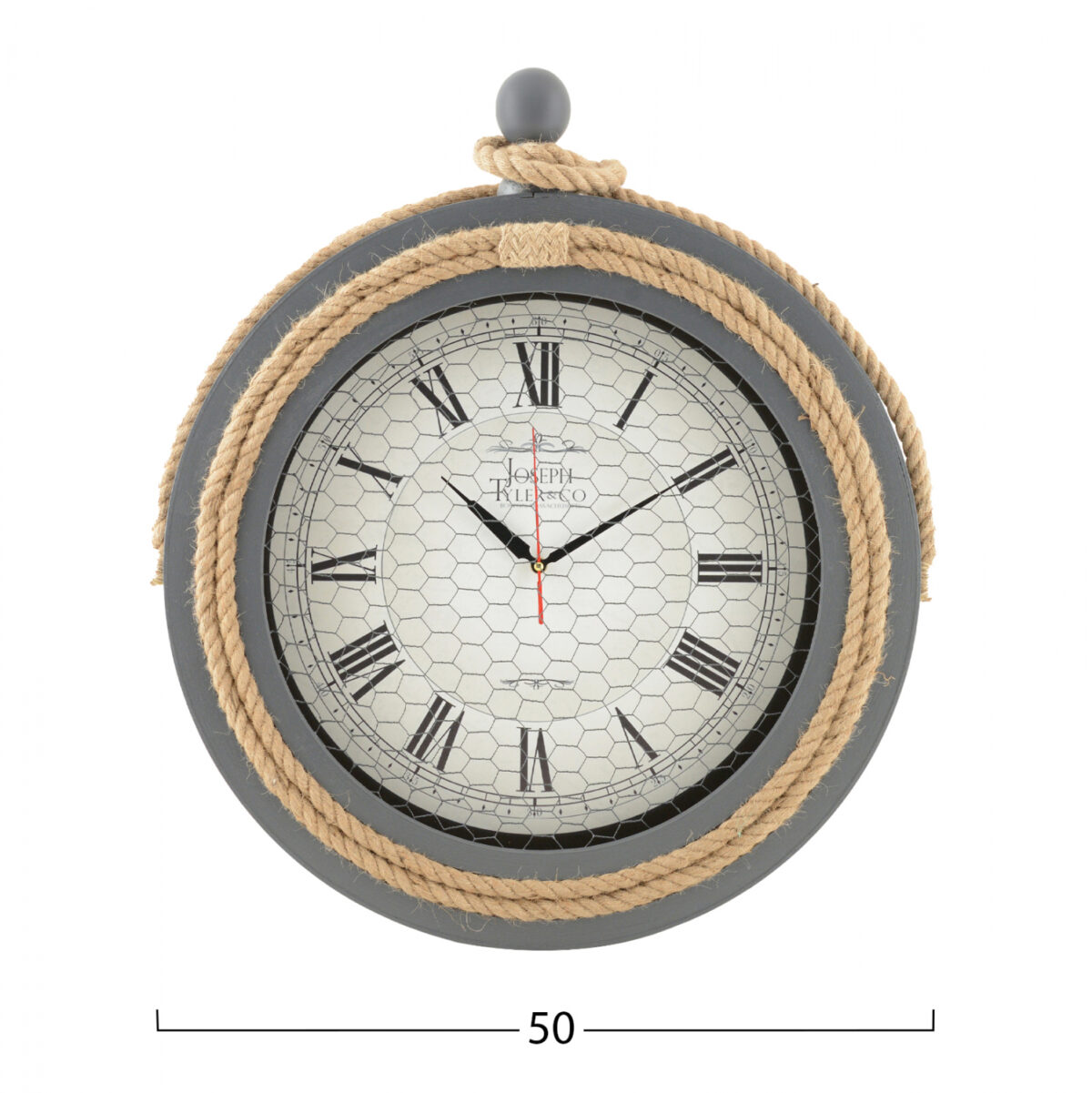 ΡΟΛΟΙ ΤΟΙΧΟΥ ΓΚΡΙ ΜΕΤΑΛΛΙΚΟ ΜΕ ΣΧΟΙΝΙ LH10.7452.01 Φ50 εκ. - Image 2