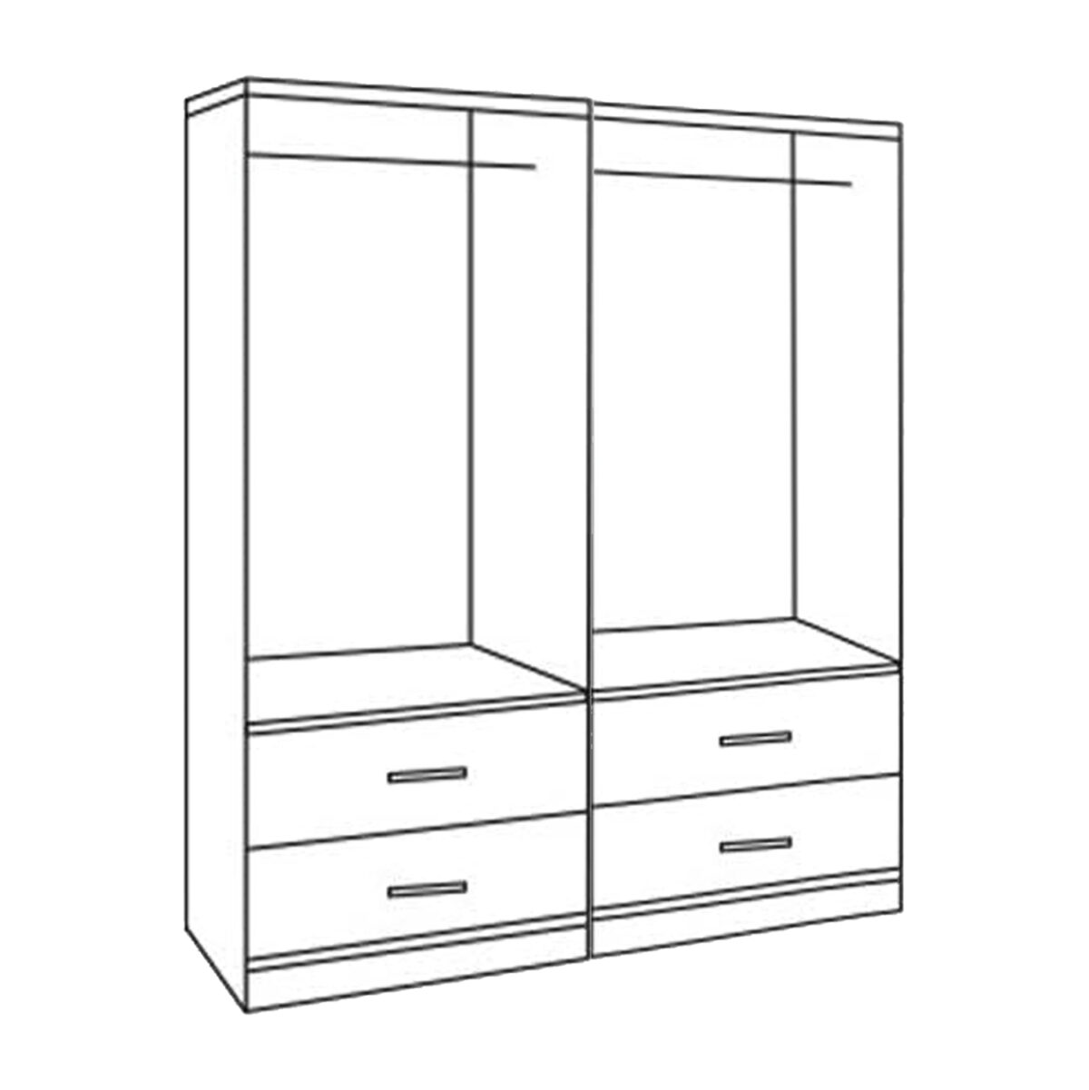 ΣΕΤ 2 ΤΜΧ ΝΤΟΥΛΑΠΑ 4ΦΥΛΛΗ ΜΕ 4 ΣΥΡΤΑΡΙΑ ZEBRANO 160X42X181 LH10.11349.01 - Image 2