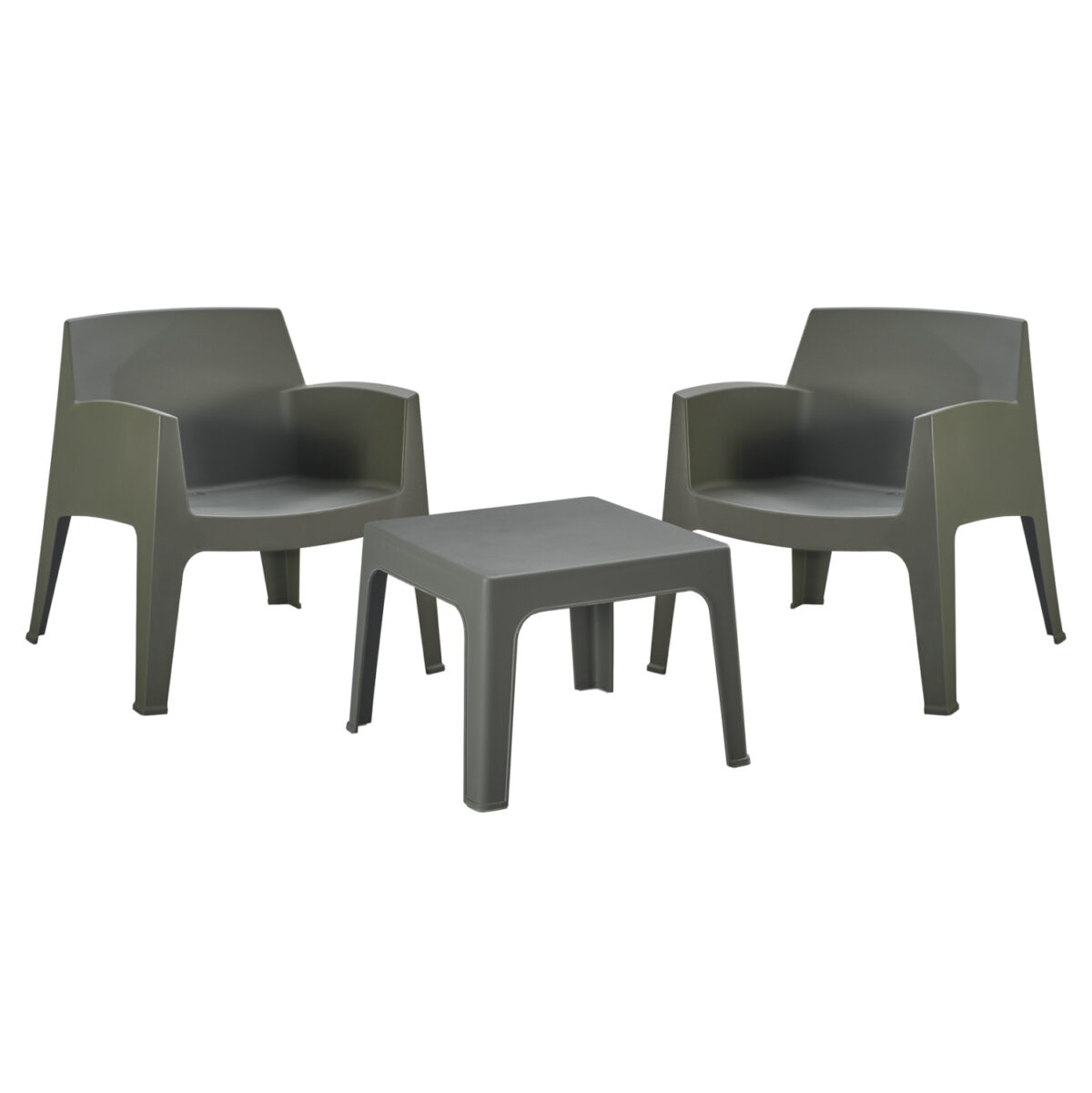 ΣΕΤ LOUNGE 3ΤΜΧ SLEEK LH10.21274.05 DARK OLIVE GREEN ΠΟΛΥΠΡΟΠΥΛΕΝΙΟ - Image 1
