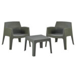 ΣΕΤ LOUNGE 3ΤΜΧ SLEEK LH10.21274.05 DARK OLIVE GREEN ΠΟΛΥΠΡΟΠΥΛΕΝΙΟ