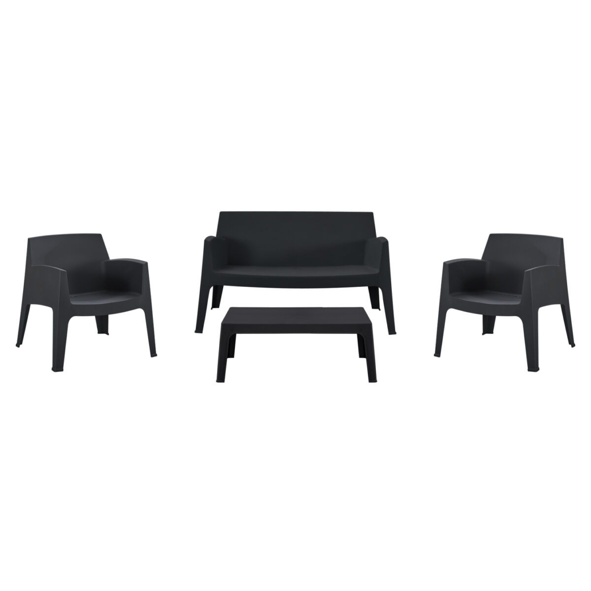set-lounge-4tmch-fb92127502-mayro-polypr ΣΕΤ LOUNGE 4ΤΜΧ SLEEK LH10.21275.02 ΜΑΥΡΟ ΠΟΛΥΠΡΟΠΥΛΕΝΙΟ - Image 1