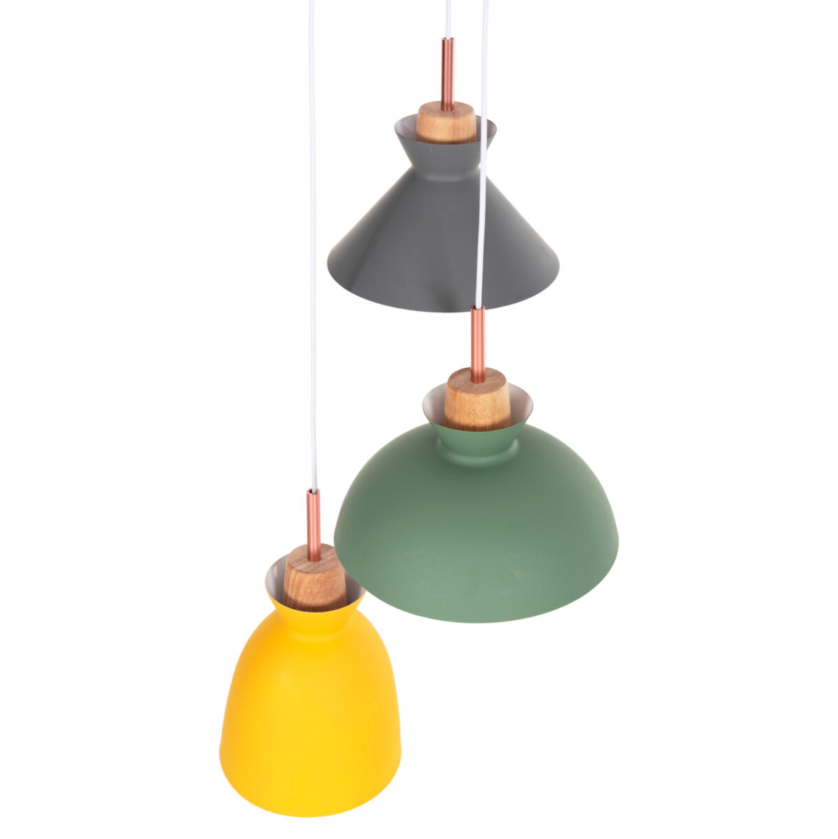 ΦΩΤΙΣΤΙΚΟ ΟΡΟΦΗΣ ΚΡΕΜΑΣΤΟ LH10.4141 3-ΦΩΤΟ ΜΕΤΑΛΛΟ-ΞΥΛΟ ΠΟΛΥΧΡΩΜΟ 105Υεκ. - Image 4