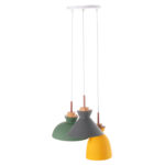 ΦΩΤΙΣΤΙΚΟ ΟΡΟΦΗΣ ΚΡΕΜΑΣΤΟ LH10.4141 3-ΦΩΤΟ ΜΕΤΑΛΛΟ-ΞΥΛΟ ΠΟΛΥΧΡΩΜΟ 105Υεκ. - Image 5