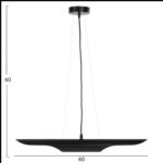 ΦΩΤΙΣΤΙΚΟ ΟΡΟΦΗΣ ΚΡΕΜΑΣΤΟ LH10.4172 ΜΑΥΡΟΣ ΜΕΤΑΛΛΙΚΟΣ ΣΩΛΗΝΑΣ-2 ΛΑΜΠΕΣ Φ6x60Υεκ. - Image 2