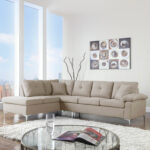 ΚΑΝΑΠΕΣ ΓΩΝΙΑ ΑΡΙΣΤΕΡΗ ZAILA LH10.3086L ΥΦΑΣΜΑ ΜΠΕΖ 282x197x90 εκ.