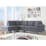 ΚΑΝΑΠΕΣ ΓΩΝΙΑ ΑΡΙΣΤΕΡΗ ZAILA LH10.3087L ΥΦΑΣΜΑ ΓΚΡΙ 282x197x90Υ εκ.