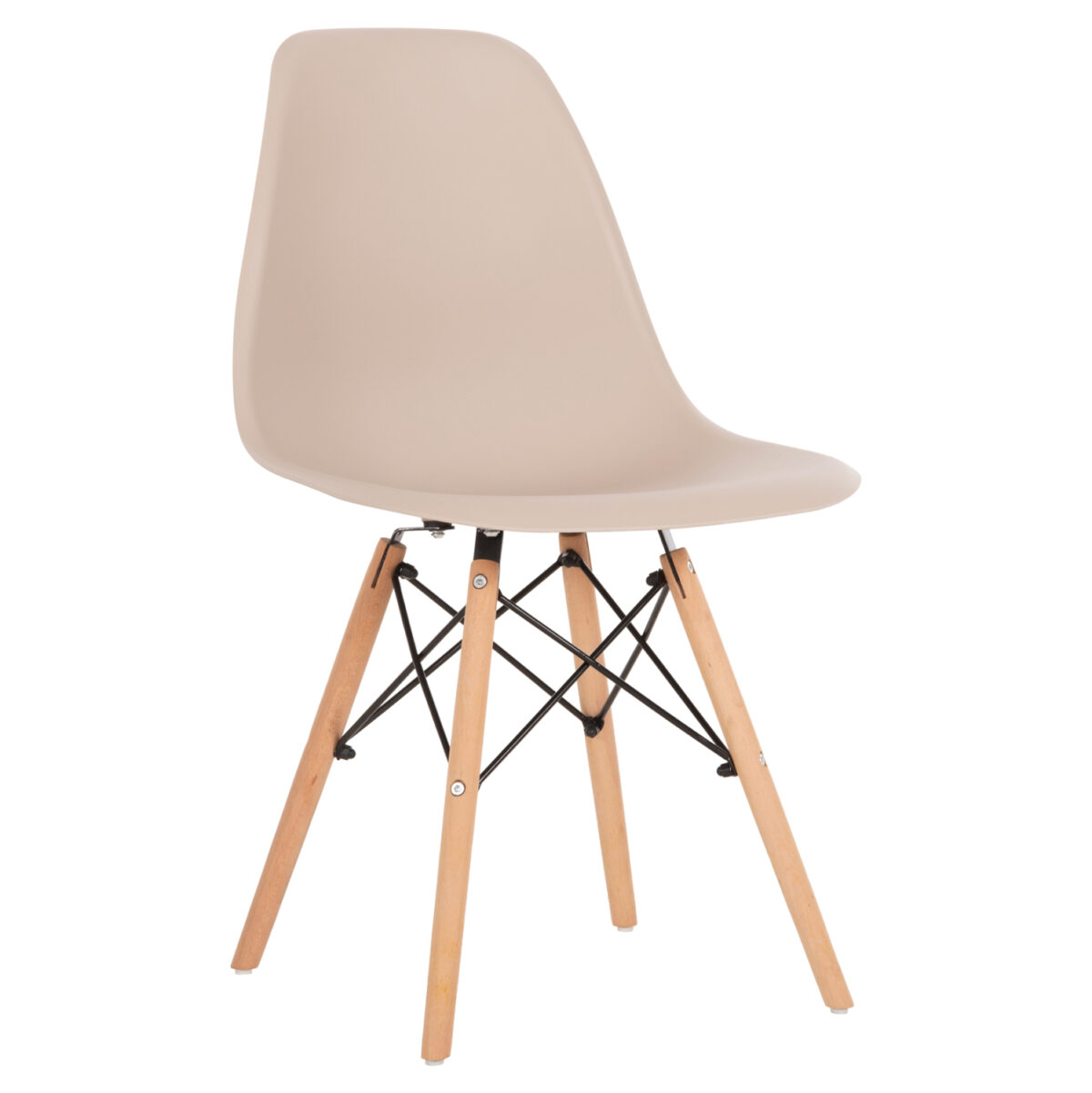 karekla-fb9846025-me-xylina-podia-kai-ka ΚΑΡΕΚΛΑ TWIST LH10.8460.25 ΜΕ ΞΥΛΙΝΑ ΠΟΔΙΑ ΚΑΙ ΚΑΘΙΣΜΑ PP-ΚΑΠΟΥΤΣΙΝΟ 46x50x82Υεκ. - Image 1