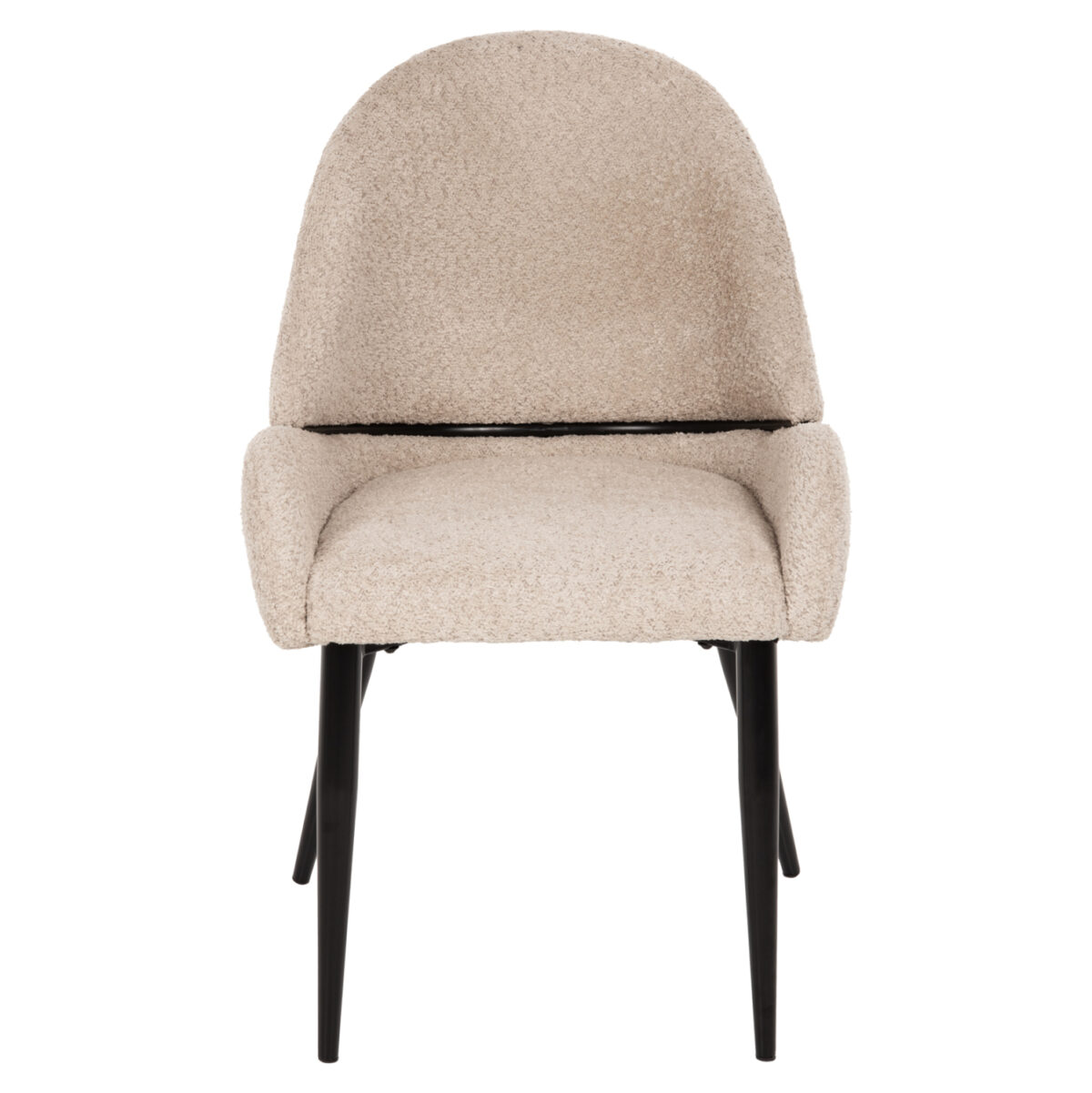 ΚΑΡΕΚΛΑ SARKY LH10.8585.02 ΥΦΑΣΜΑ ΜΠΟΥΚΛΕ ΕΚΡΟΥ ΜΕ ΜΕΤΑΛΛΙΚΑ ΠΟΔΙΑ 55x62x89Yεκ. - Image 3