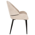 ΚΑΡΕΚΛΑ SARKY LH10.8585.02 ΥΦΑΣΜΑ ΜΠΟΥΚΛΕ ΕΚΡΟΥ ΜΕ ΜΕΤΑΛΛΙΚΑ ΠΟΔΙΑ 55x62x89Yεκ. - Image 4