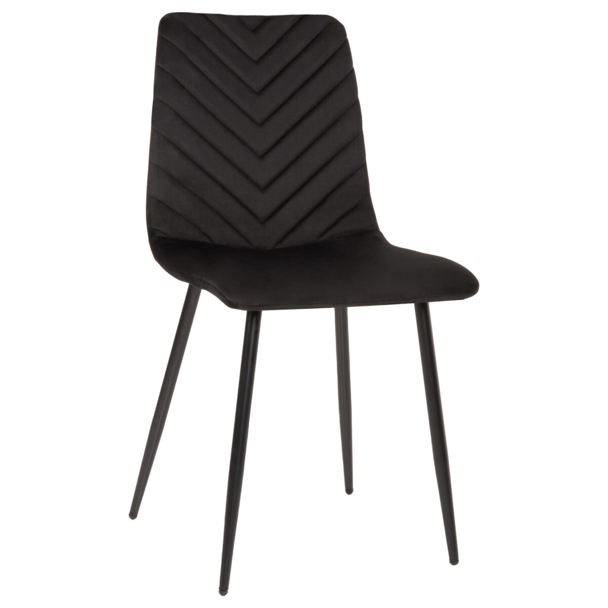 karekla-latrell-fb9858704-beloydo-mayro- ΚΑΡΕΚΛΑ LATRELL LH10.8587.04 ΒΕΛΟΥΔΟ ΜΑΥΡΟ ΜΕ ΜΑΥΡΑ ΜΕΤΑΛΛΙΚΑ ΠΟΔΙΑ 43x54x88Υεκ. - Image 1