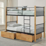 ΚΡΕΒΑΤΙ ΚΟΥΚΕΤΑ ΜΕ 2 ΕΠΙΔΑΠΕΔΙΑ ΣΥΡΤΑΡΙΑ RAYVEN LH10.21119.02 ΞΥΛΟ-ΜΕΤΑΛΛΟ-ΓΙΑ ΣΤΡΩΜΑΤΑ  90x190εκ