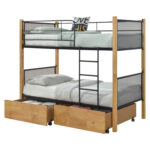 ΚΡΕΒΑΤΙ ΚΟΥΚΕΤΑ ΜΕ 2 ΕΠΙΔΑΠΕΔΙΑ ΣΥΡΤΑΡΙΑ RAYVEN LH10.21119.02 ΞΥΛΟ-ΜΕΤΑΛΛΟ-ΓΙΑ ΣΤΡΩΜΑΤΑ  90x190εκ - Image 2