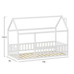 ΚΡΕΒΑΤΙ ΠΑΙΔΙΚΟ ΜΕ ΚΑΓΚΕΛΟ HOUSER LH10.706.03 τ.MONTESSORI ΞΥΛΟ ΠΕΥΚΟ ΛΕΥΚΟ-190x90εκ - Image 5
