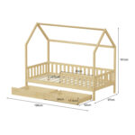 ΚΡΕΒΑΤΙ ΠΑΙΔΙΚΟ ΜΕ ΣΥΡΤΑΡΙΑ PHYLLIS LH10.724.01 τ.MONTESSORI ΦΥΣΙΚΟ 196x97x161Υεκ. - Image 5