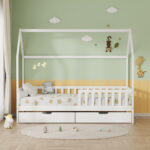 ΚΡΕΒΑΤΙ ΠΑΙΔΙΚΟ ΜΕ ΣΥΡΤΑΡΙΑ PHYLLIS LH10.724.03 τ.MONTESSORI ΛΕΥΚΟ 196x97x161Υεκ. - Image 2