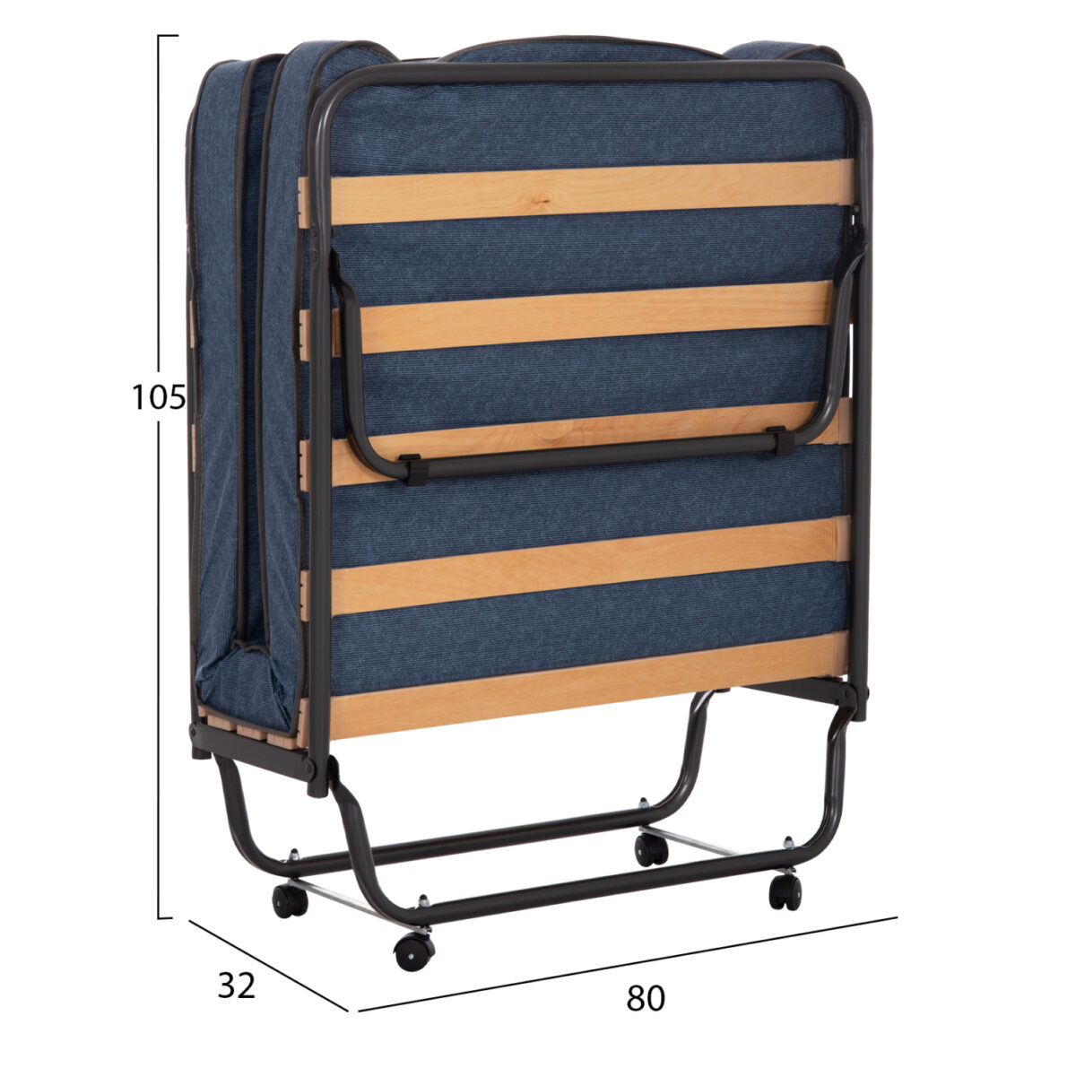 ΚΡΕΒΑΤΙ-ΡΑΝΤΖΟ ΙΤΑΛΙΑΣ NOBLE LH10.393.02 ΜΕΤΑΛΛΙΚΟ ΜΕ ΡΟΔΕΣ & ΣΤΡΩΜΑ 9εκ ΓΚΡΙ 80x182x37.5Υεκ. - Image 3