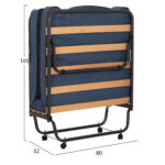 ΚΡΕΒΑΤΙ-ΡΑΝΤΖΟ ΙΤΑΛΙΑΣ NOBLE LH10.393.02 ΜΕΤΑΛΛΙΚΟ ΜΕ ΡΟΔΕΣ & ΣΤΡΩΜΑ 9εκ ΓΚΡΙ 80x182x37.5Υεκ. - Image 3