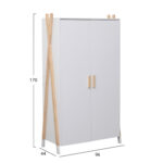 ΝΤΟΥΛΑΠΑ ΠΑΙΔΙΚH PASCHAL LH10.2494.03 ΛΕΥΚΗ ΜΕΛΑΜΙΝΗ-ΠΟΔΙΑ ΞΥΛΟ ΠΕΥΚΟΥ 96x44x170Υεκ. - Image 2