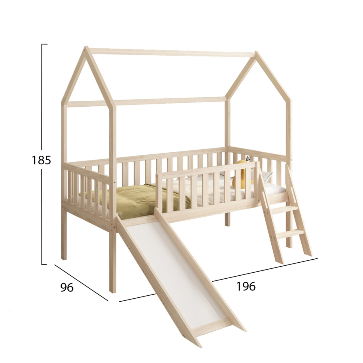ΠΑΙΔΙΚΟ ΚΡΕΒΑΤΙ τ.MONTESSORI ΜΕ ΤΣΟΥΛΗΘΡΑ PHYLLIS LH10.701.01 ΞΥΛΟ ΠΕΥΚΟΥ ΦΥΣΙΚΟ ΓΙΑ 90x190εκ - Image 4