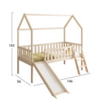 ΠΑΙΔΙΚΟ ΚΡΕΒΑΤΙ τ.MONTESSORI ΜΕ ΤΣΟΥΛΗΘΡΑ PHYLLIS LH10.701.01 ΞΥΛΟ ΠΕΥΚΟΥ ΦΥΣΙΚΟ ΓΙΑ 90x190εκ - Image 4