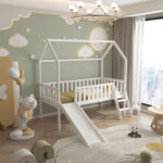 ΠΑΙΔΙΚΟ ΚΡΕΒΑΤΙ τ.MONTESSORI ΜΕ ΤΣΟΥΛΗΘΡΑ PHYLLIS LH10.701.03 ΞΥΛΟ ΠΕΥΚΟΥ ΛΕΥΚΟ ΓΙΑ 90x190εκ