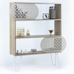 ΡΑΦΙΕΡΑ ΔΑΠΕΔΟΥ DIANE LH10.9213.01 SONAMA ΛΕΥΚΟ ΕΚΡΟΥ 94x25x117Y εκ.