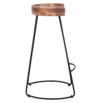 ΣΚΑΜΠΟ BAR ELEANOR LH10.8363.11 ΜΑΣΙΦ ΞΥΛΟ ΑΚΑΚΙΑΣ-ΜΕΤΑΛΛΟ 50x43x78Υεκ. - Image 4