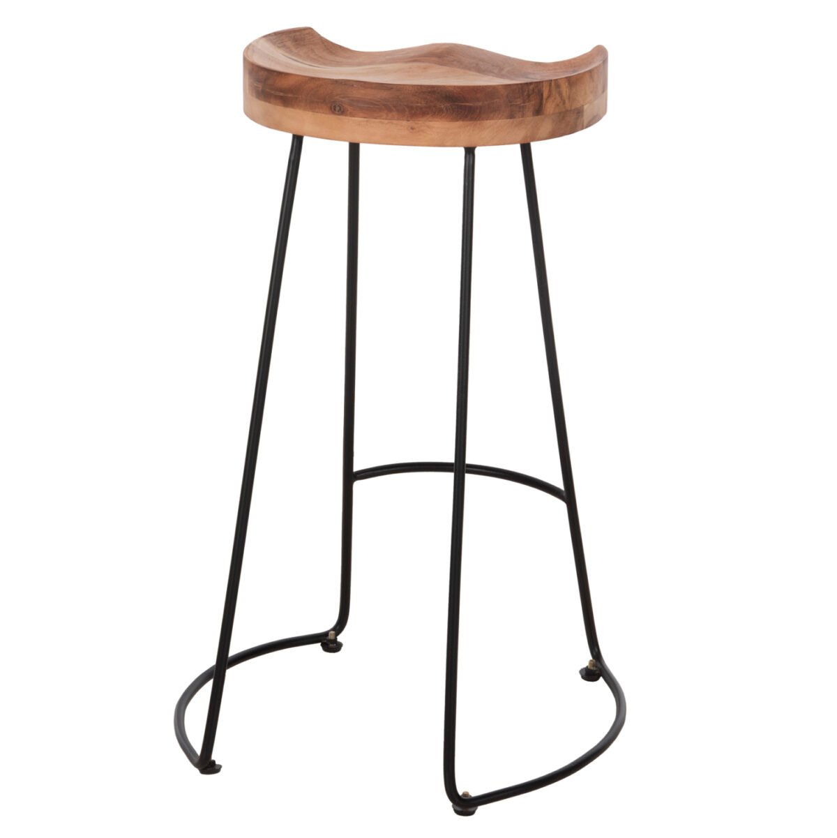 ΣΚΑΜΠΟ BAR ELEANOR LH10.8363.11 ΜΑΣΙΦ ΞΥΛΟ ΑΚΑΚΙΑΣ-ΜΕΤΑΛΛΟ 50x43x78Υεκ. - Image 5