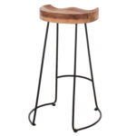 ΣΚΑΜΠΟ BAR ELEANOR LH10.8363.11 ΜΑΣΙΦ ΞΥΛΟ ΑΚΑΚΙΑΣ-ΜΕΤΑΛΛΟ 50x43x78Υεκ. - Image 5