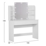 ΤΟΥΑΛΕΤΑ ΜΕ ΦΩΤΙΣΜΟ LED-ΡΑΦΙΑ-ΣΥΡΤΑΡΙΑ LAURYN LH10.2502.03 ΛΕΥΚΟ 108x40x140Υεκ - Image 2