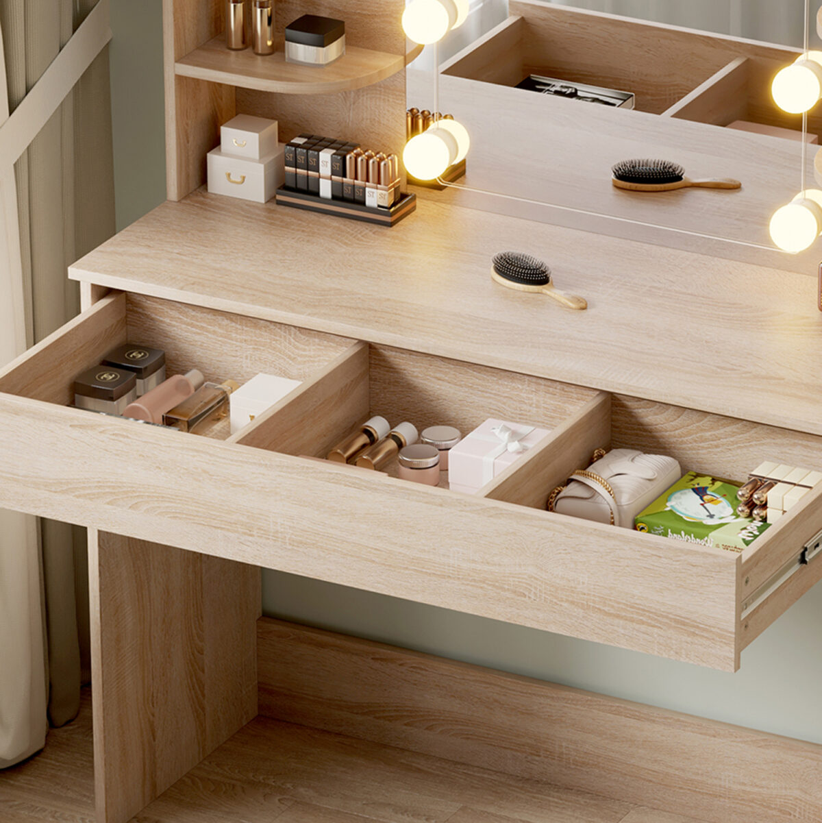 ΤΟΥΑΛΕΤΑ ΜΕ ΦΩΤΙΣΜΟ LED-ΡΑΦΙΑ-ΣΥΡΤΑΡΙΑ LAURYN LH10.2502.01 SONAMA 108x40x140Υεκ - Image 2