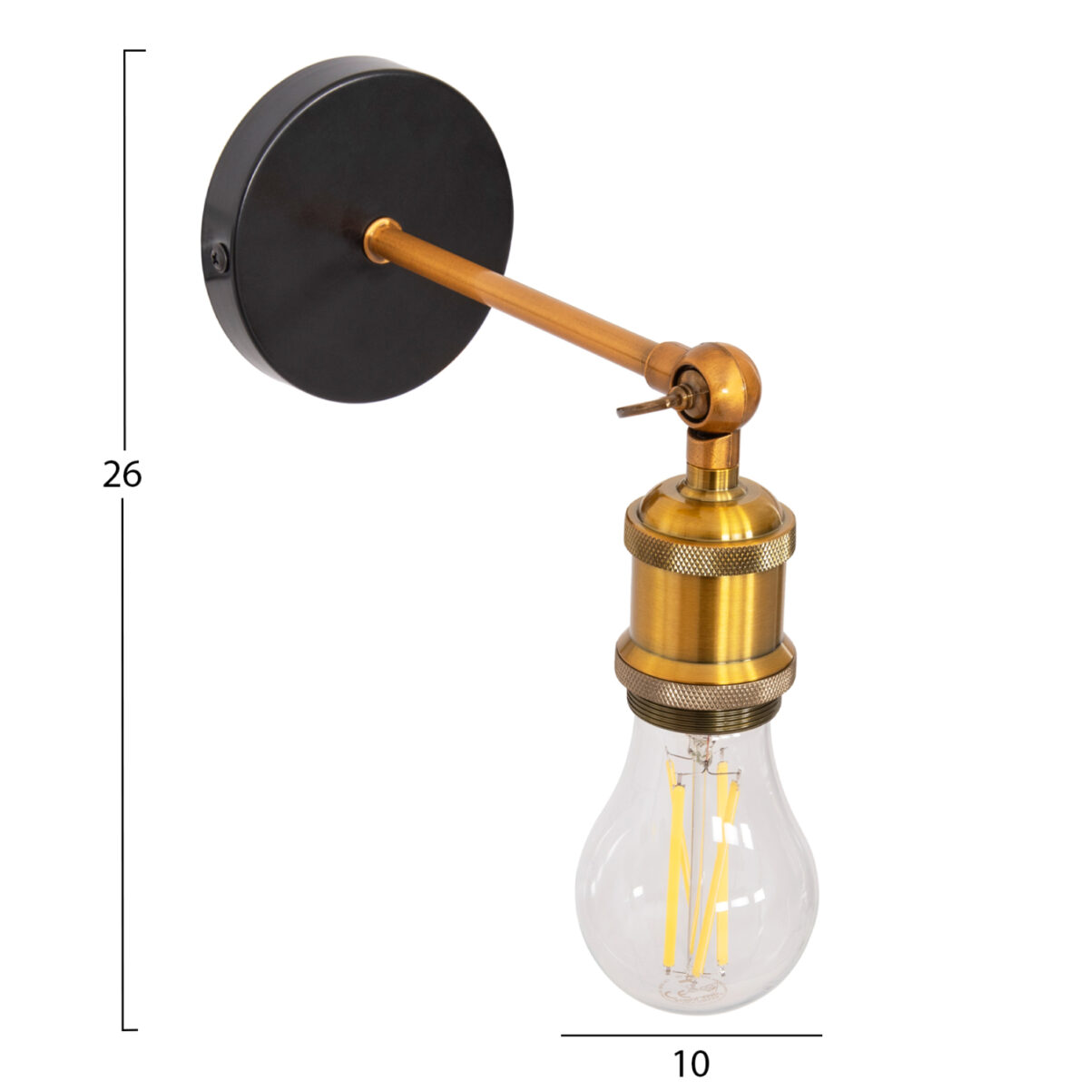 ΑΠΛΙΚΑ ΤΟΙΧΟΥ RESTON LH10.4467 ΜΕΤΑΛΛΙΚΗ ΒΑΣΗ-ΝΤΟΥΙ ΑΛΟΥΜΙΝΙΟΥ 10x10x26Υεκ. - Image 2