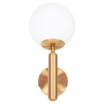 ΑΠΛΙΚΑ ΤΟΙΧΟΥ HOMY LH10.4470 ΜΕΤΑΛΛΙΚΗ ΒΑΣΗ ΧΡΥΣΗ-ΓΥΑΛΙ [Ε27] 14x21x33Υεκ. - Image 3